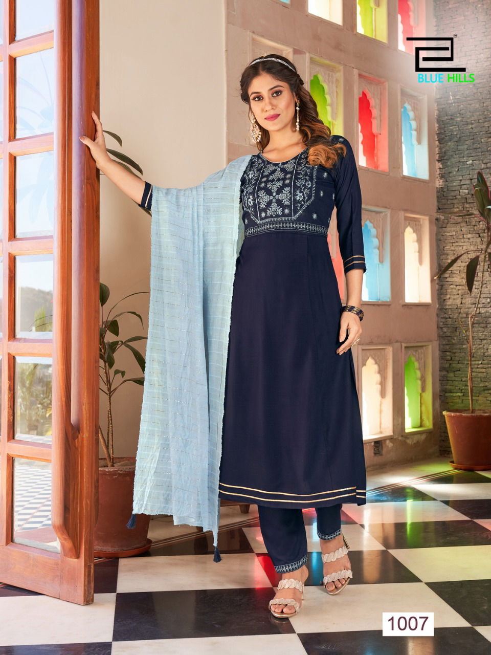 Blue Hills Butterfly Heavy Festive Wear Wholesale Anarkali Kurtis Catalog